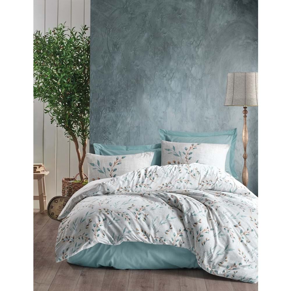 Cotton Box Mode Line Ranforce Tek Kişilik Nevresim Takımı Lendell Mint