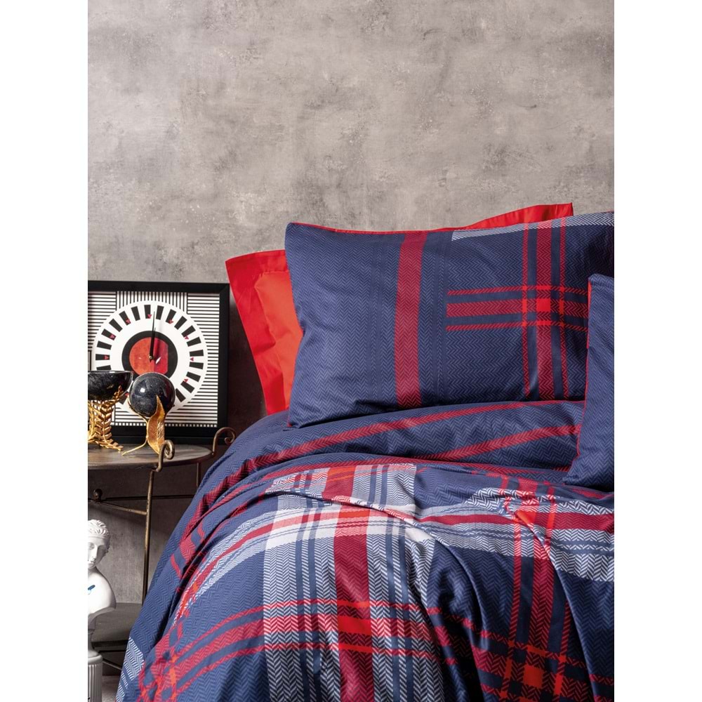 Cotton Box Masculine Çift Kişilik Nevresim Takımı Abel Kırmızı