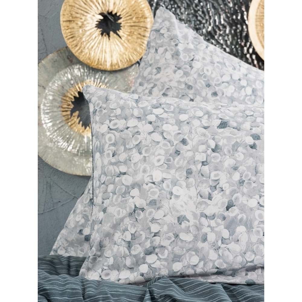 Cotton Box Minimal Tek Kişilik Nevresim Takımı Lastikli Molly Antrasit