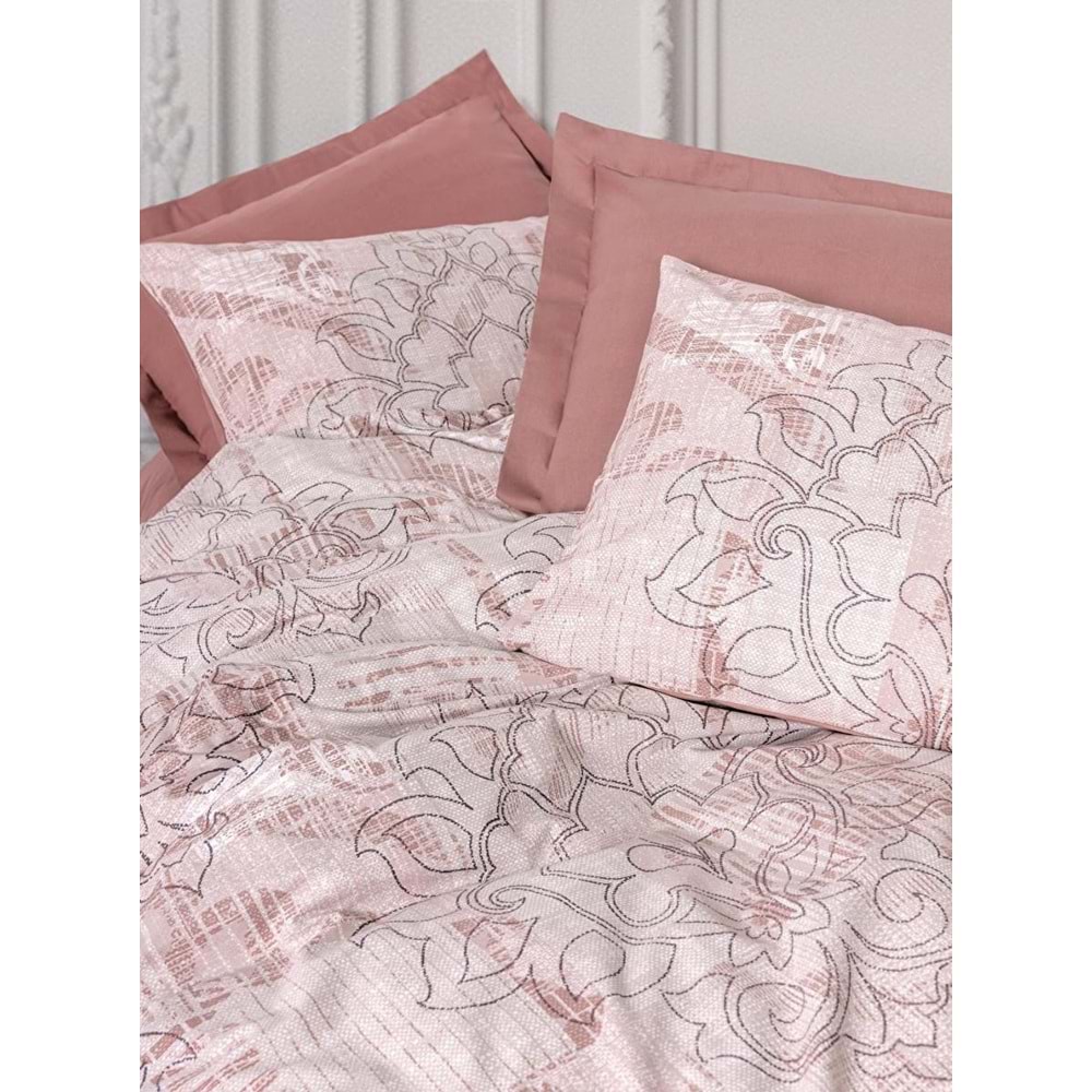 Cotton Box Dual Çift Kişilik Nevresim Takımı Livara Gül Kurusu