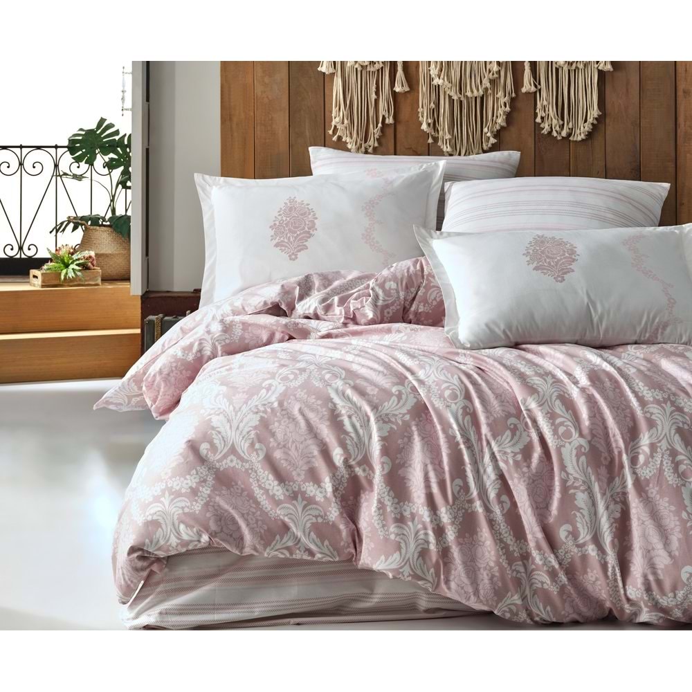 Clasy Çift Kişilik Nevresim Takımı Fiorita V1 Pembe