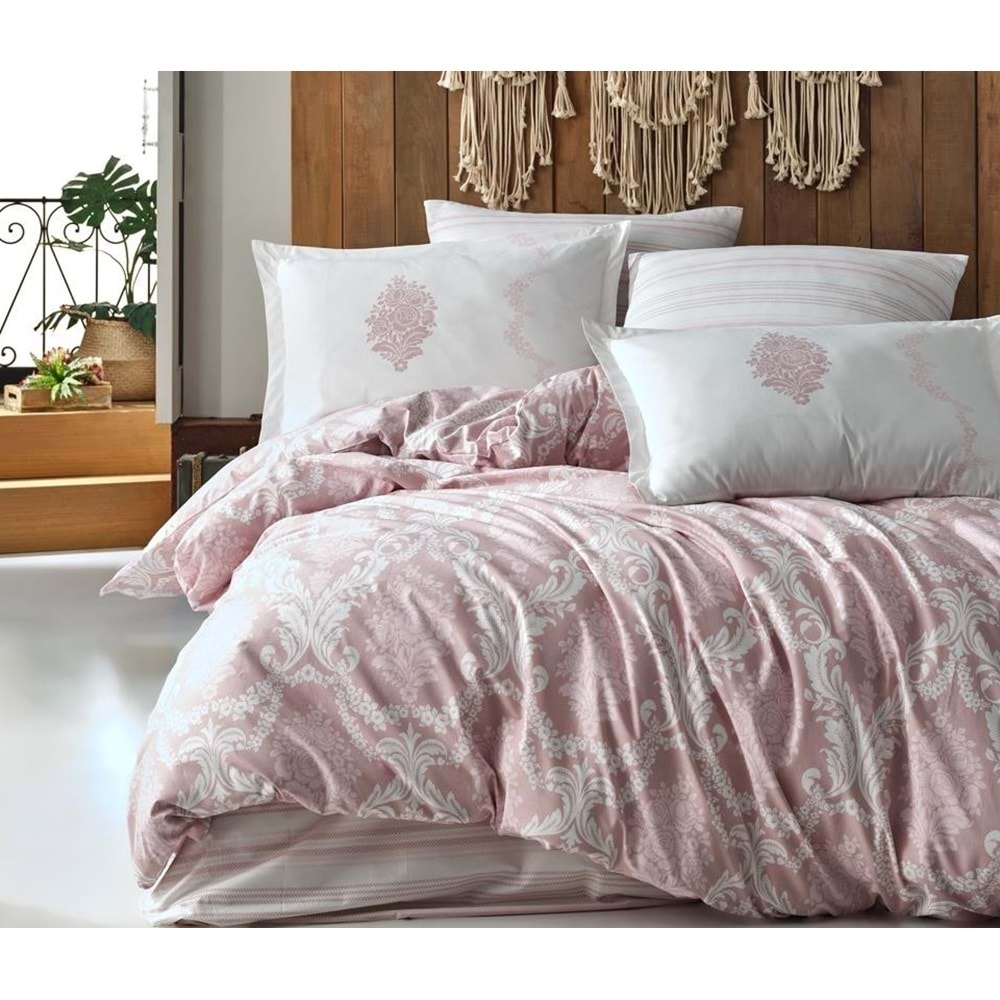 Clasy Tek Kişilik Nevresim Takımı Fiorita V1 Pembe