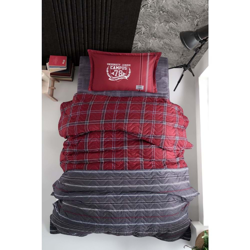 Clasy Tek Kişilik Dört Mevsim Campus V1 Bordo