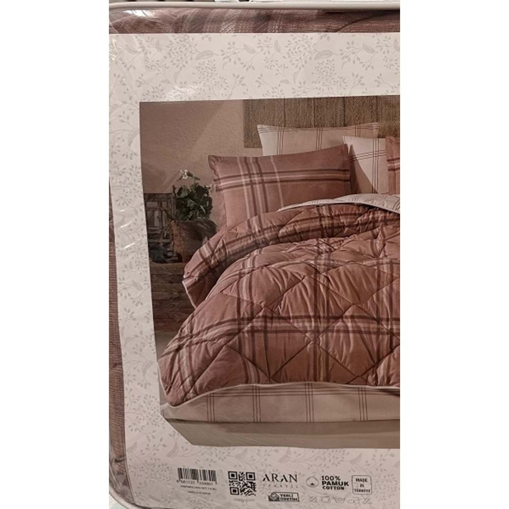 Clasy Ranforce Tek Kişilik Uyku Seti Capella Kahve