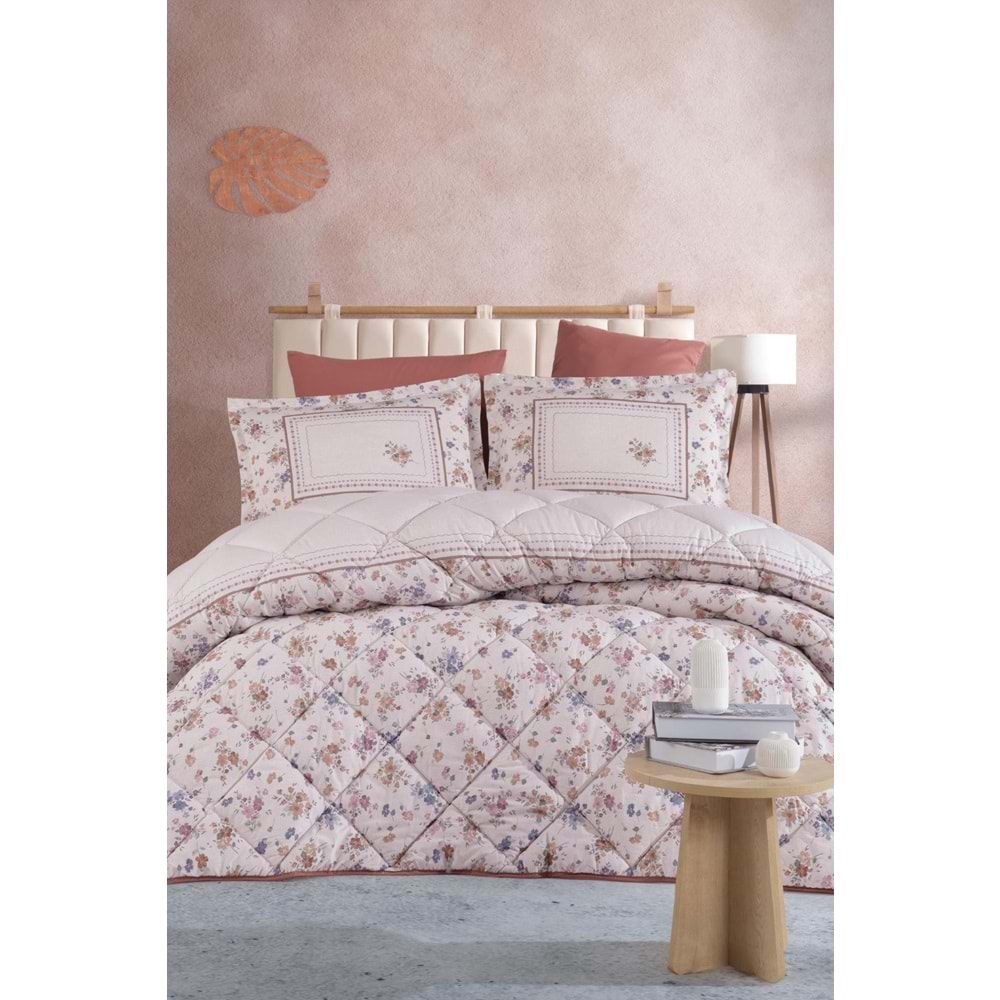 Clasy %100 Pamuk Çift Kişilik Uyku Seti Visam Kiremit