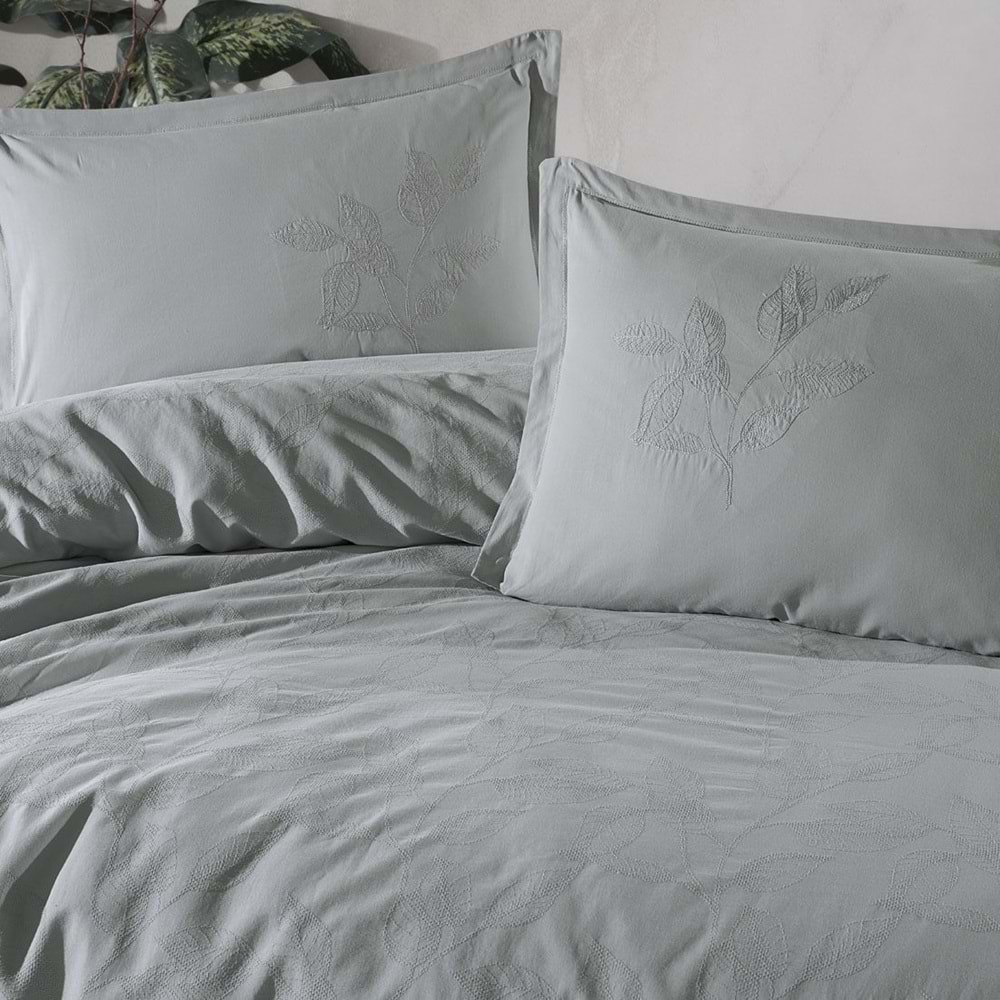 Clasy Çift Kişilik Nevresim Takımı Jakarlı Ranforce Marlet Gri