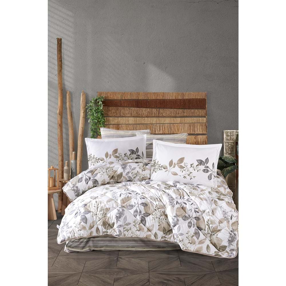 Clasy %100 Pamuk Çift Kişilik Uyku Seti Azura Bej