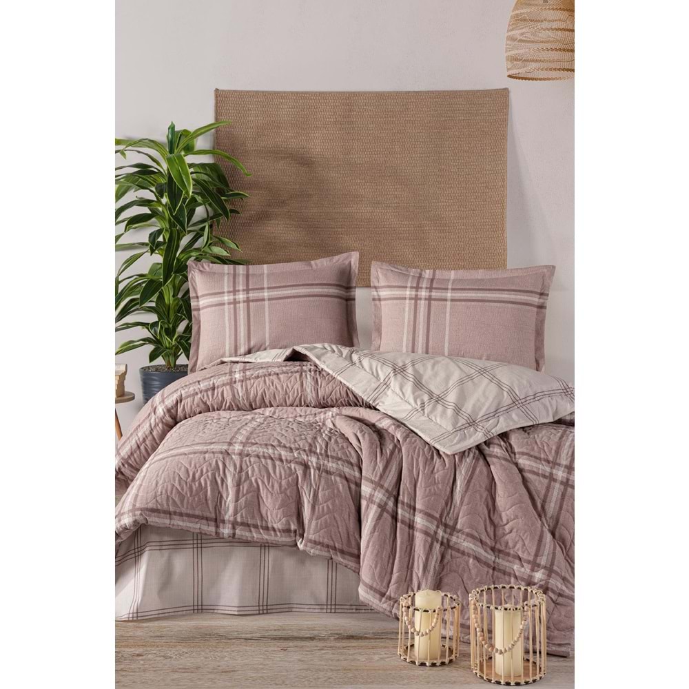 Clasy %100 Pamuk Tek Kişilik Uyku Seti Capella Kahve