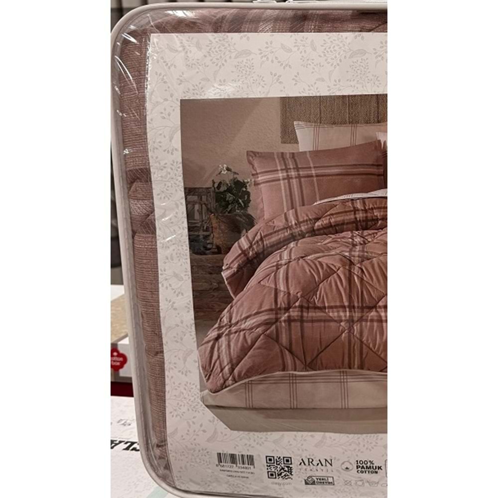 Clasy %100 Pamuk Tek Kişilik Uyku Seti Capella Kahve