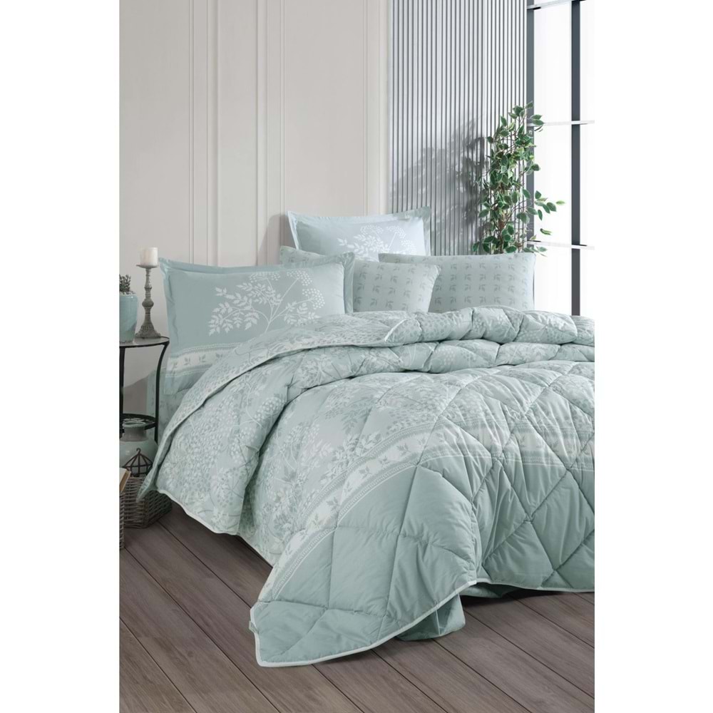 Clasy %100 Pamuk Çift Kişilik Uyku Seti Devlin Mint