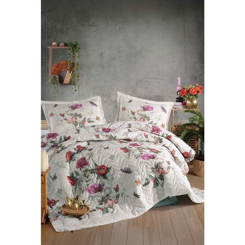 Clasy Ranforce %100 Pamuk Çift Kişilik Dört Mevsim Set Nerina V1 Adaçayı
