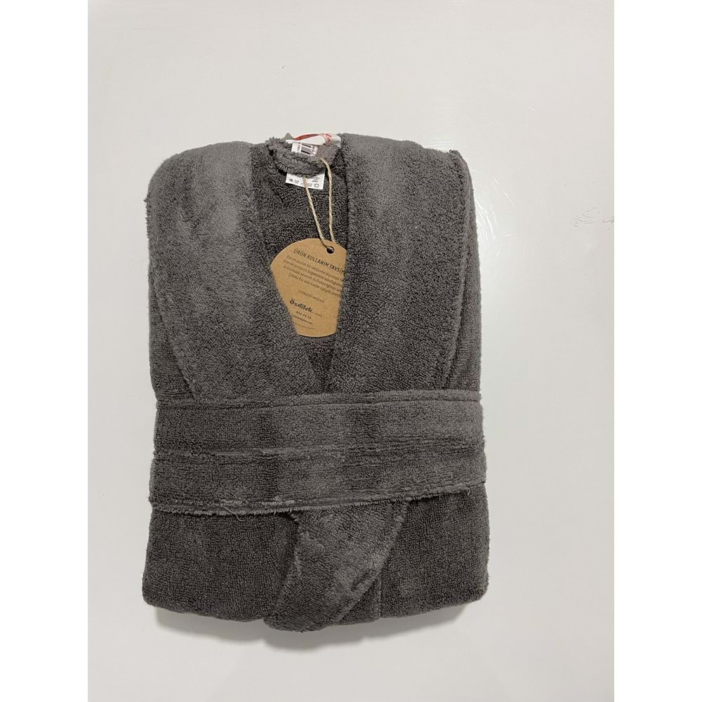 Özdilek Casual Şalyaka Bornoz Koyu Gri 2XL