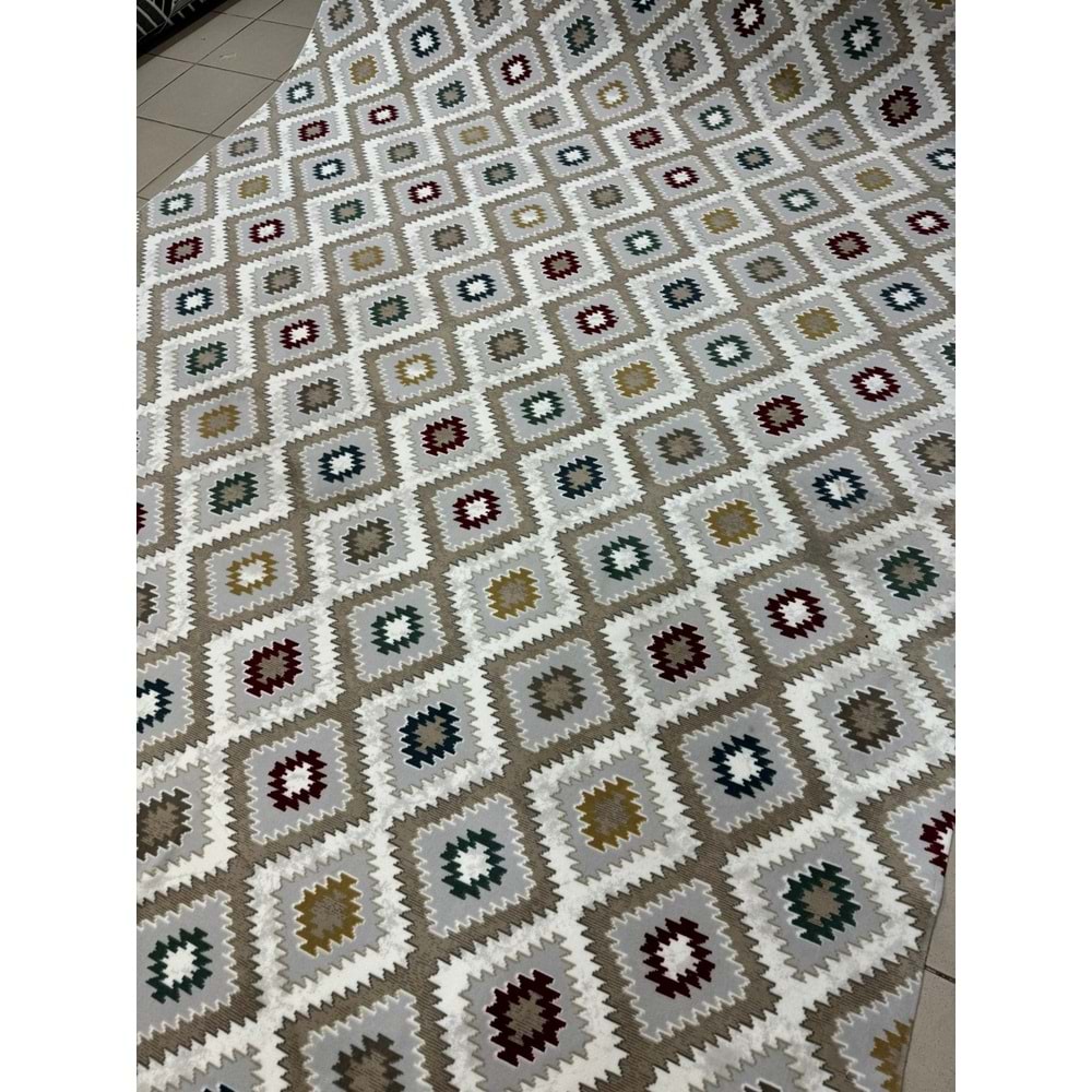 Turan Mefruşat Aksu Lastikli Halı Örtüsü Adal İndigo 150X233