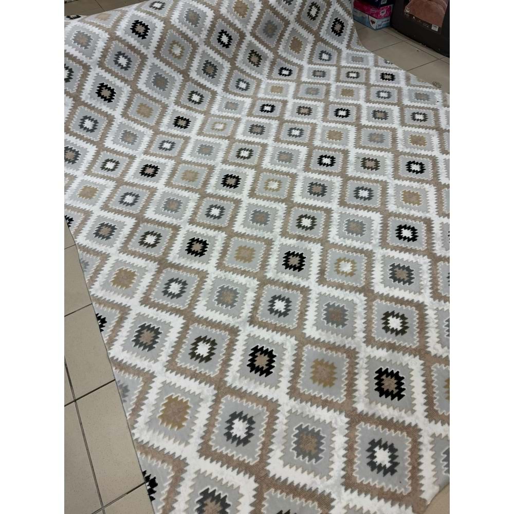 Turan Mefruşat Aksu Lastikli Halı Örtüsü Adal İndigo 150X233