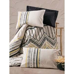 Cotton Box Ethnic Tek Kişilik Nevresim Takımı Elvira Siyah