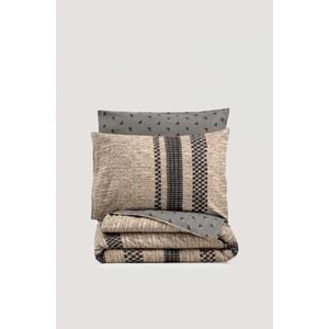 Cotton Box Toprak Tek Kişilik Nevresim Takımı Arlo Kahve