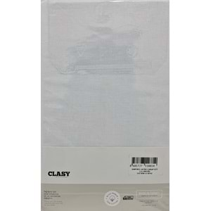 Clasy Çift Kişilik Lastikli Çarşaf Seti 180x200 V1 Beyaz