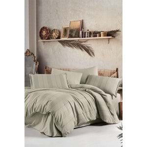 Clasy Butik Tek Kişilik Armürlü Nevresim Takımı Arakis Bej