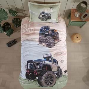 Clasy Ranforce Tek Kişilik Nevresim Takımı Off Road Bej