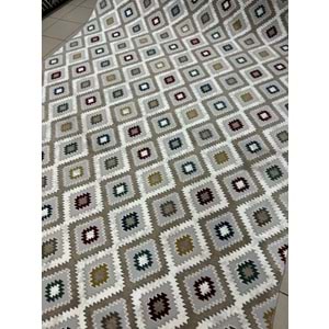 Turan Mefruşat Aksu Lastikli Halı Örtüsü Adal İndigo 150X233