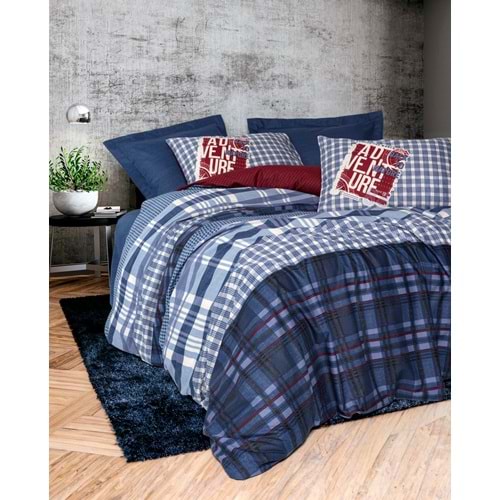 Cotton Box Masculine Çift Kişilik Nevresim Takımı Roger Lacivert