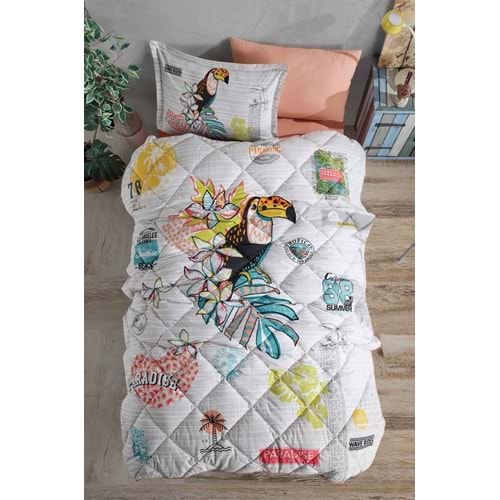Clasy Ranforce Tek Kişilik Uyku Seti Paradise Somon