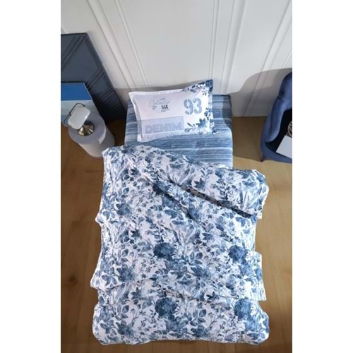 Clasy Tek Kişilik Dört Mevsim Set Mavi Mavi