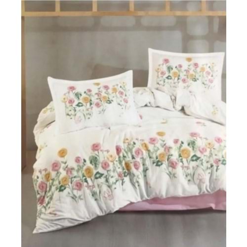 Clasy %100 Pamuklu Çift Kişilik Dört Mevsim Set Roselin Pembe