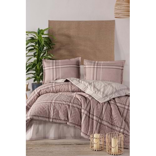Clasy Ranforce %100 Pamuk Tek Kişilik Dört Mevsim Set Capella V2 Kahve