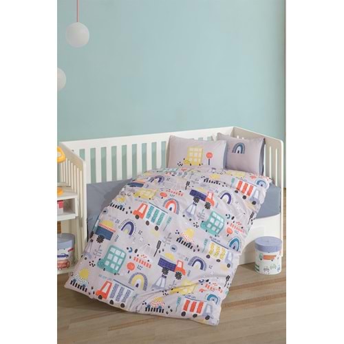 Clasy Bebek Nevresim Takımı Sun Big City Mavi