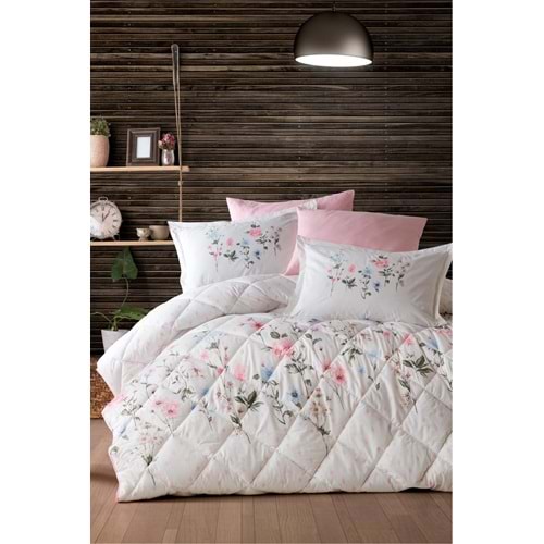 Clasy %100 Pamuk Çift Kişilik Uyku Seti Palitra Pudra