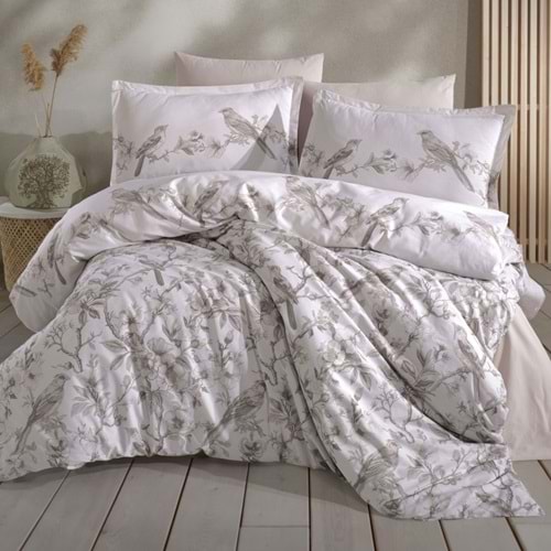 Clasy Tek Kişilik Nevresim Takımı Mevlin Bej