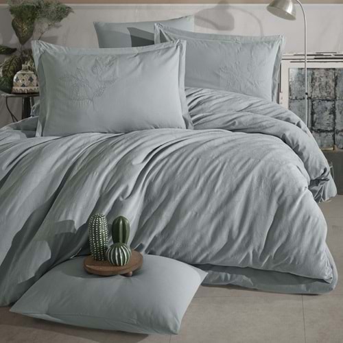 Clasy Çift Kişilik Nevresim Takımı Jakarlı Ranforce Marlet Mint