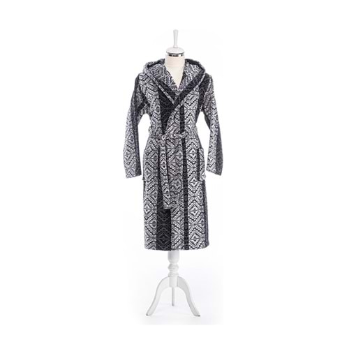 Özdilek Hawai Tapetto Kapşonlu Bornoz Gri XXL