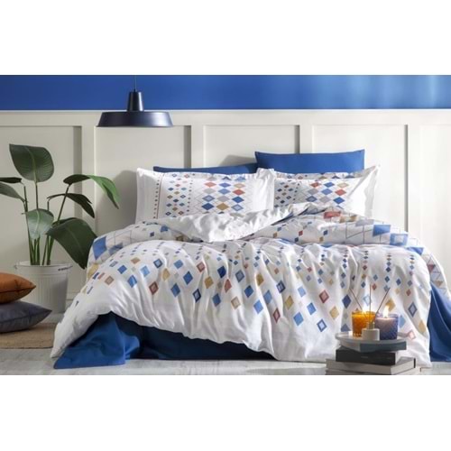 Özdilek Nevresim Takımı Tek Kişilik Ranforce Color Sılıces Mavi