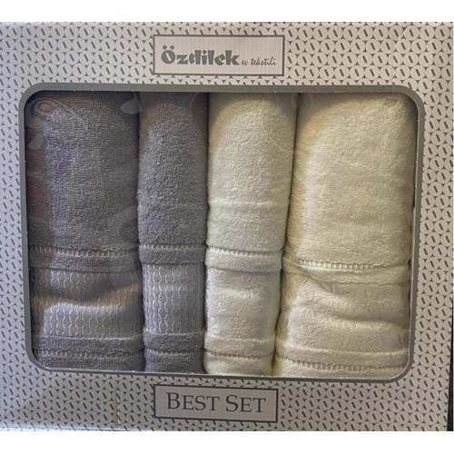 Özdilek Blossom Best Set Krem-Gri Standart