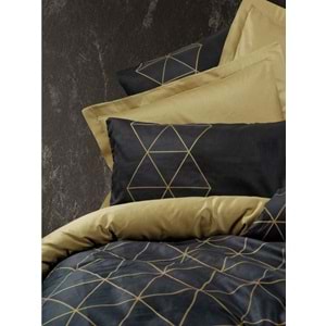Cotton Box Dark Tek Kişilik Nevresim Takımı Veta Gold
