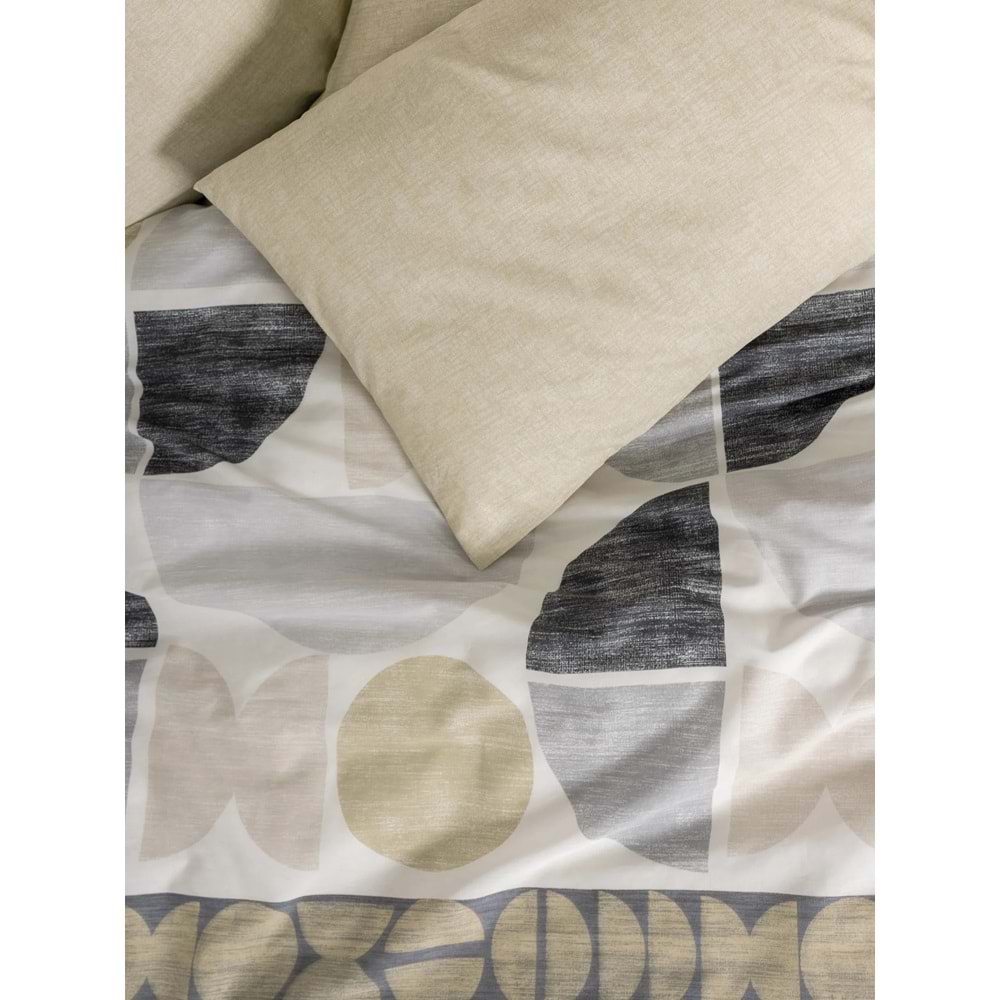 Cotton Box Modern Tek Kişilik Nevresim Takımı Formo Bej