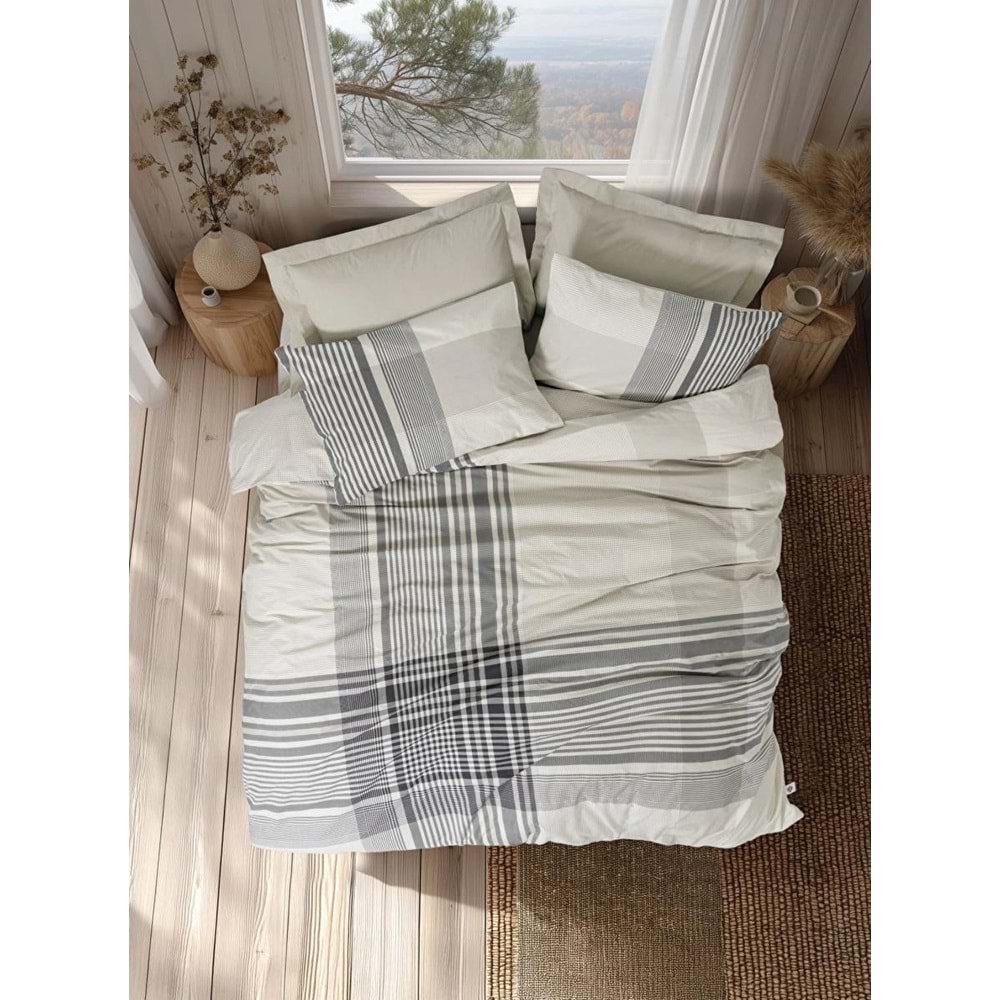 Cotton Box Nordek Ranforce Tek Kişilik Nevresim Takımı Soren Bej