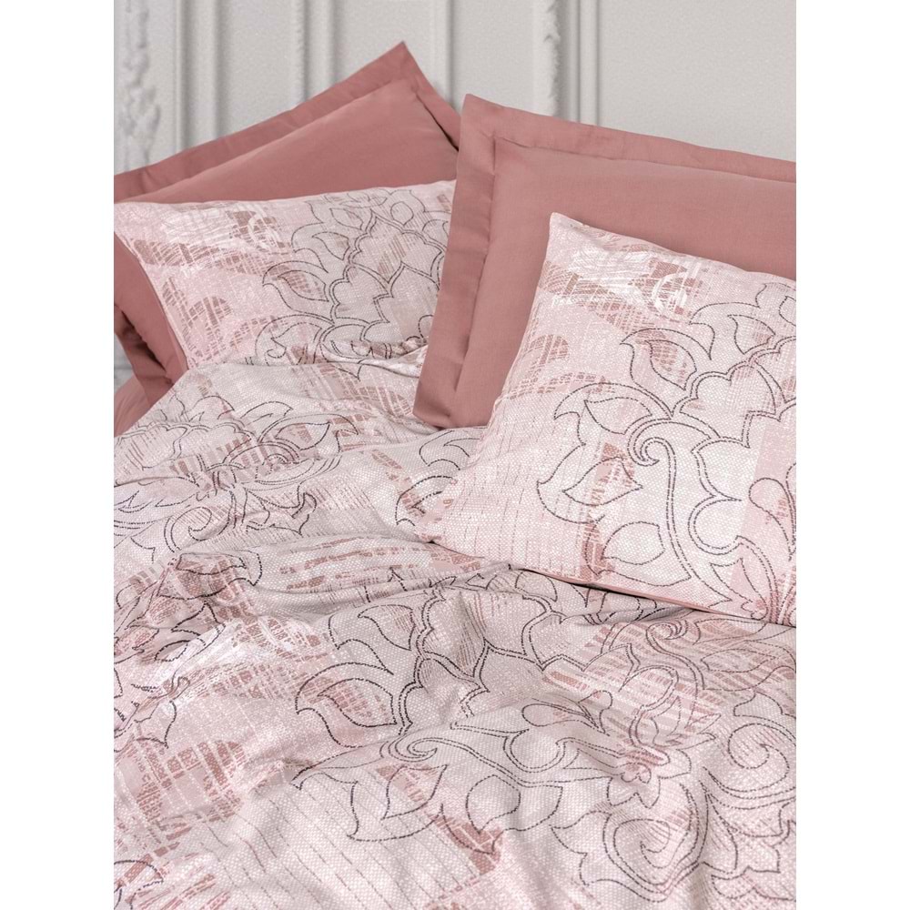 Cotton Box Dual Tek Kişilik Nevresim Takımı Livara Gül Kurusu