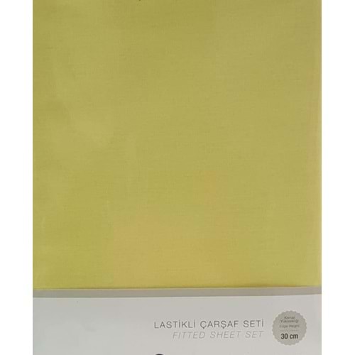 Clasy Tek Kişilik Lastikli Çarşaf Seti 120x200 V1 Sarı