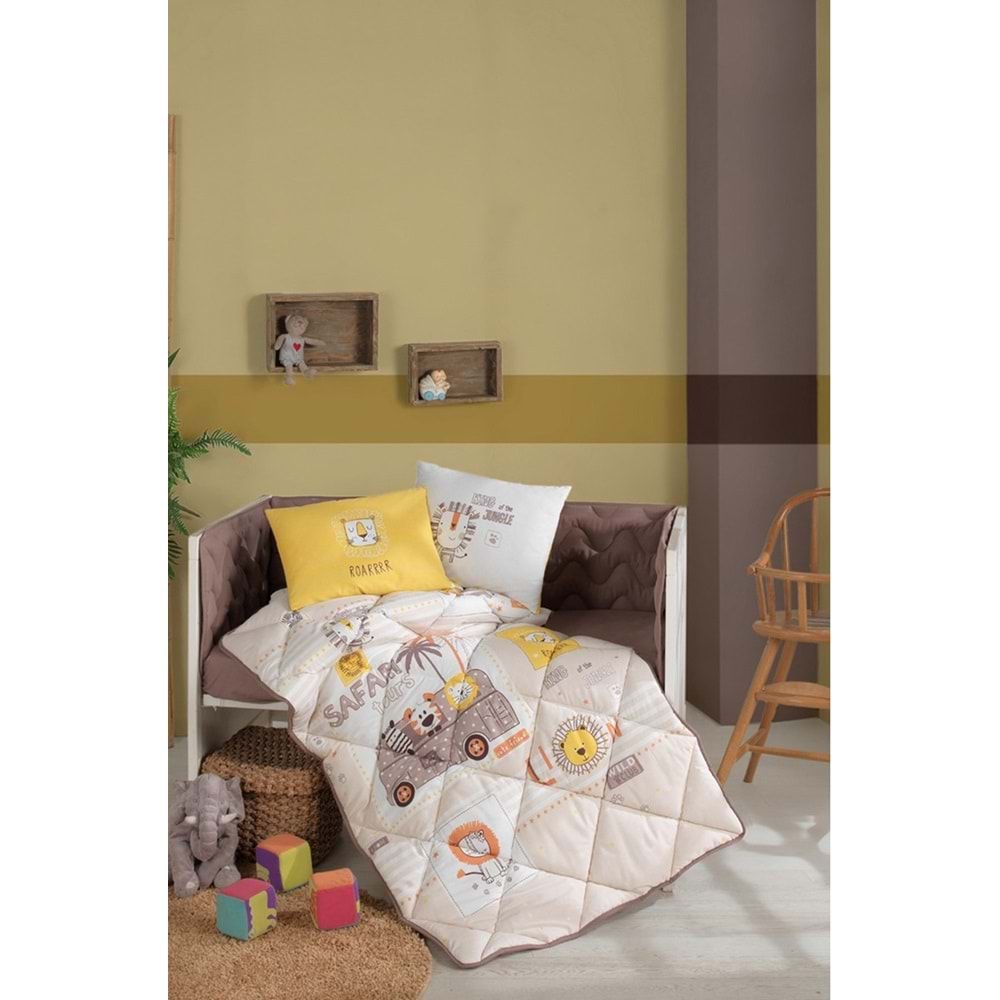 Clasy Bebek Uyku Seti %100 Pamuk Ranforce Lion Sarı