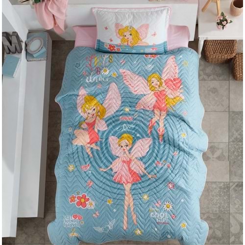 Clasy Tek Kişilik Genç Yatak Örtüsü Power Girl