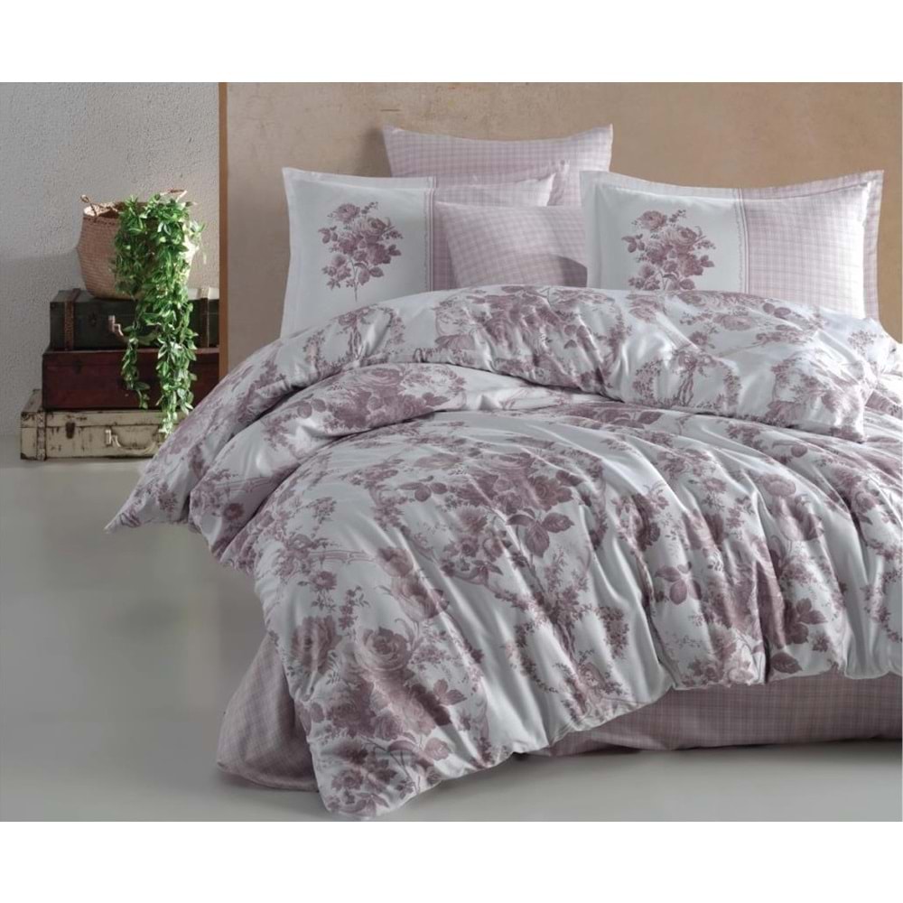 Clasy Çift Kişilik Pamuk Saten Nevresim Takımı Freda Bej