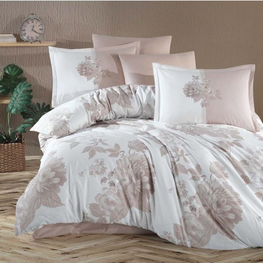 Clasy Tek Kişilik Nevresim Takımı Rohan Bej