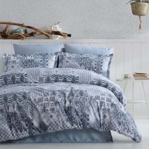 Clasy Tek Kişilik Nevresim Takımı Pava Lacivert