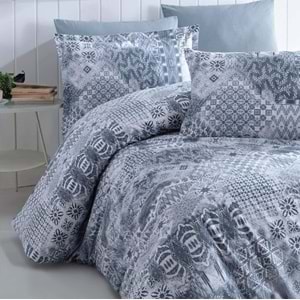 Clasy Tek Kişilik Nevresim Takımı Pava Lacivert