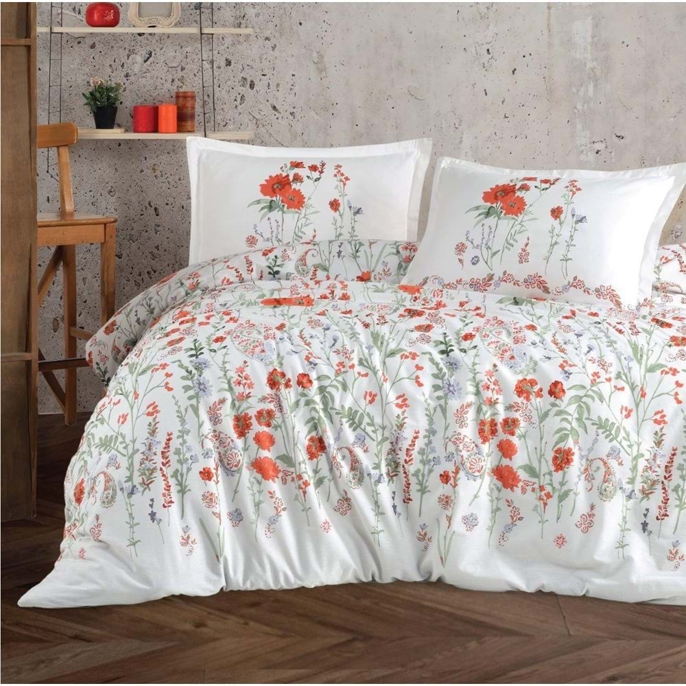 Clasy Çift Kişilik Nevresim Takımı Elyese Kiremit