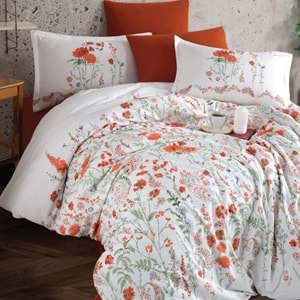 Clasy Çift Kişilik Nevresim Takımı Elyese Kiremit