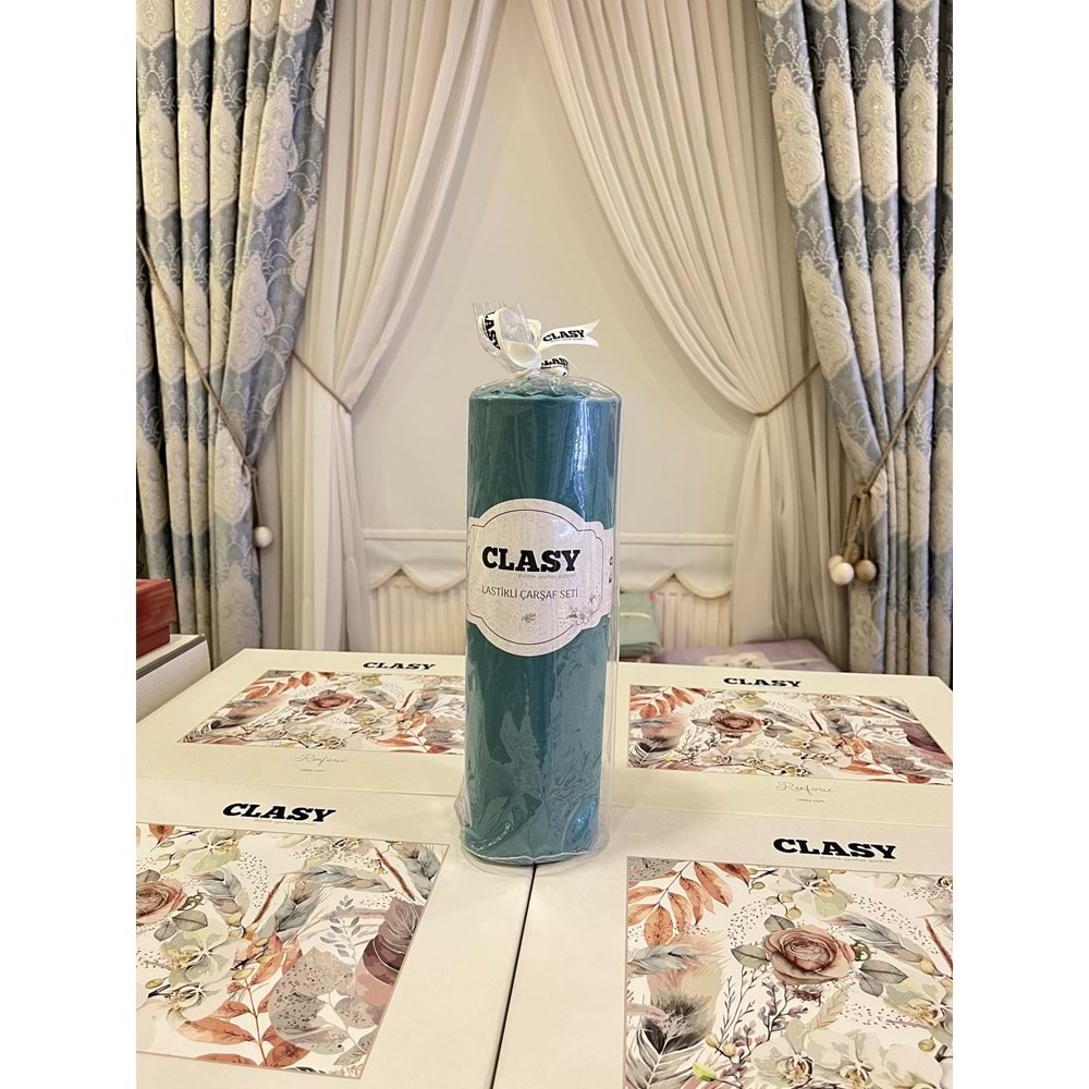 Clasy Minel Tek Kişilik Lastikli Çarşaf Seti Petrol Yeşili 120X200